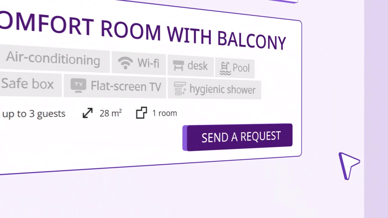Кадр из ролика «EXELY Booking Engine»