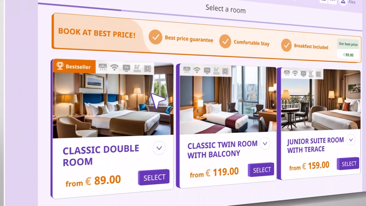 Кадр из ролика «EXELY Booking Engine»
